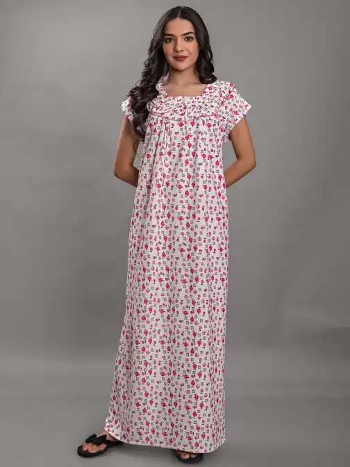 Floral Printed Maxi Nightdress - image 5