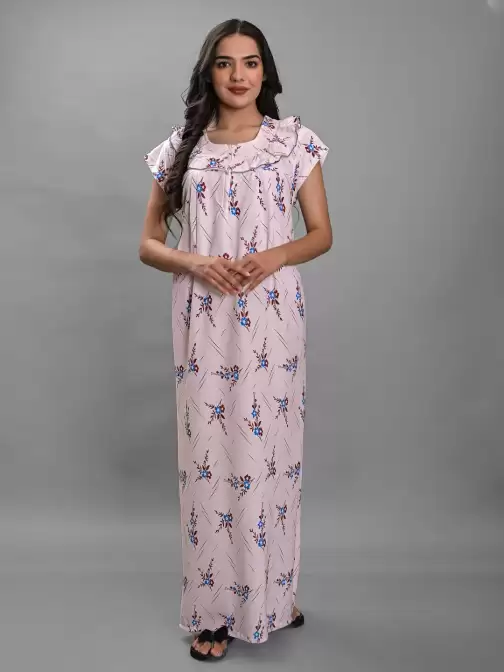 Floral Printed Maxi Nightdress - image 5
