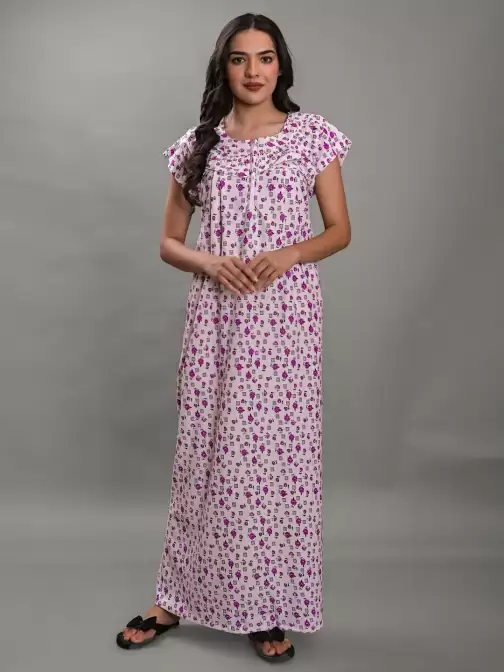 Floral Printed Maxi Nightdress - image 5