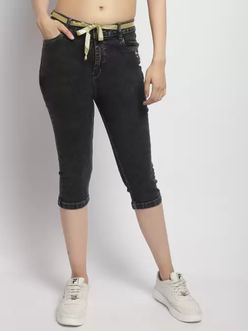 Women Skinny Fit Capris - image 5