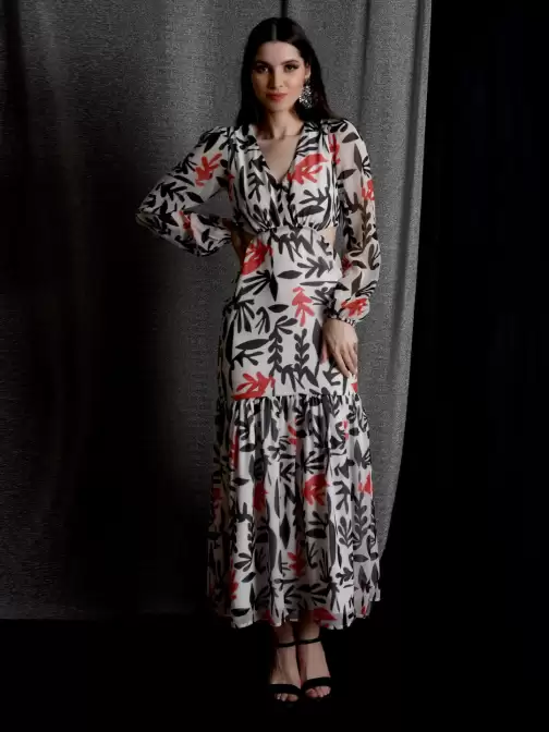 Printed Chiffon Maxi Dress - image 5