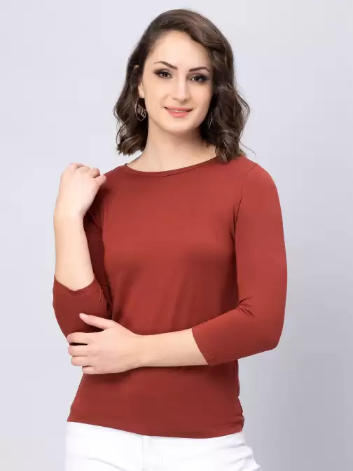 Round Neck Pure Cotton T-shirt - image 5
