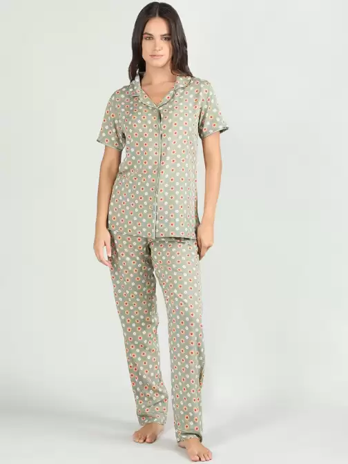 Women Floral Print Night suit - image 5