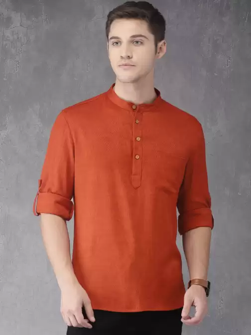 Men Solid Straight Kurta - image 5