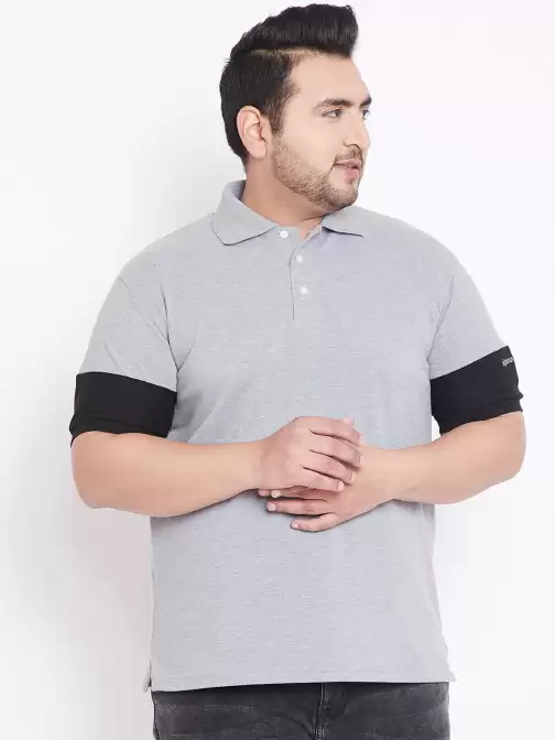 Plus Size Bio Finish Polo Collar Pure Cotton T-shirt - image 5