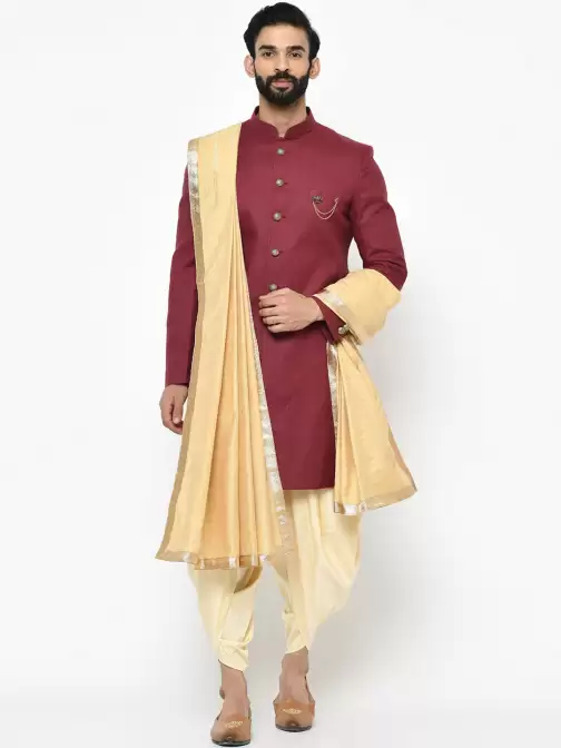 Men Sherwani Dupatta Set - image 5