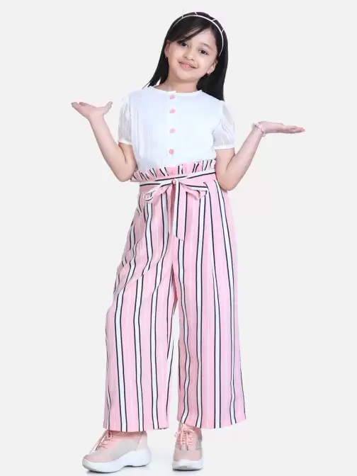 Girls Striped Basic Jumpsuit - image 5
