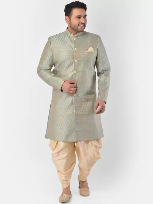 Men Printed Woven Sherwani Set - image 5