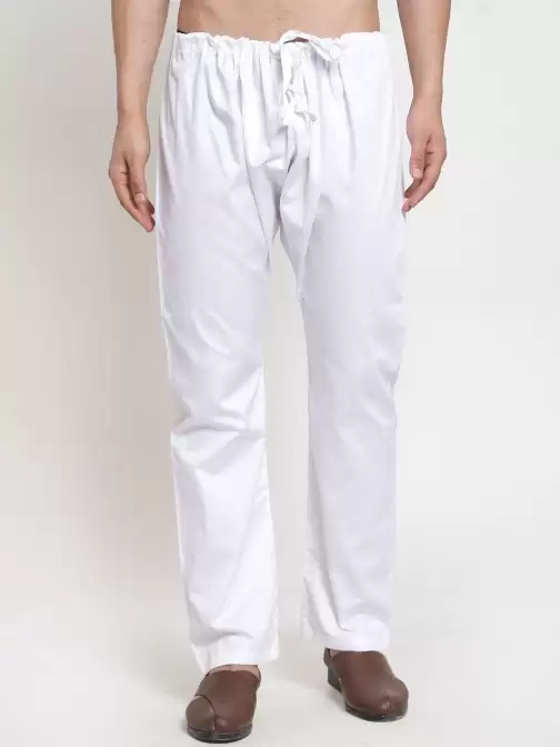 Men Solid Relaxed-Fit Cotton Pyjama - image 5