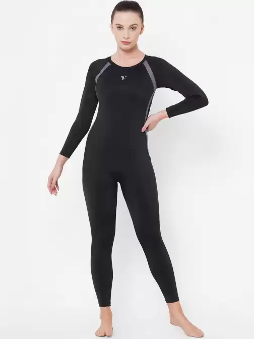 Women Solid Swimwear Bodysuit