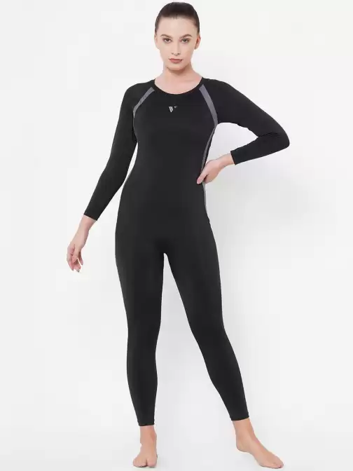 Women Solid Swimming Costume - image 5