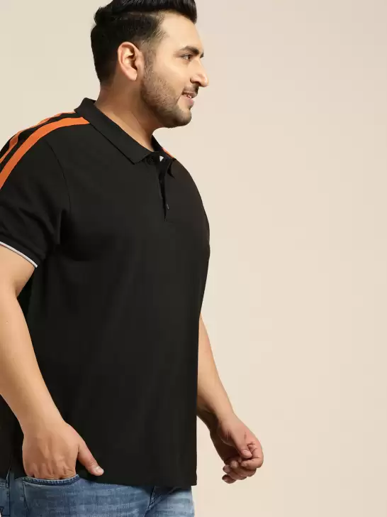Plus Size Solid Polo Collar T-shirt - image 6