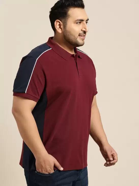Plus Size Solid Polo Collar T-shirt - image 6