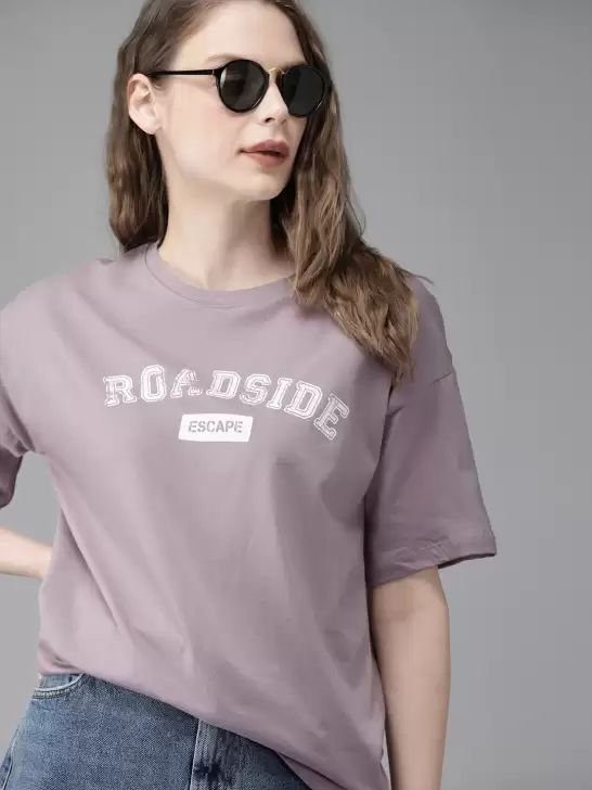 Printed Round Neck Pure Cotton T-shirt - image 6