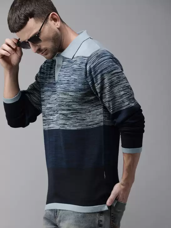 Colourblocked Polo Collar T-shirt - image 6
