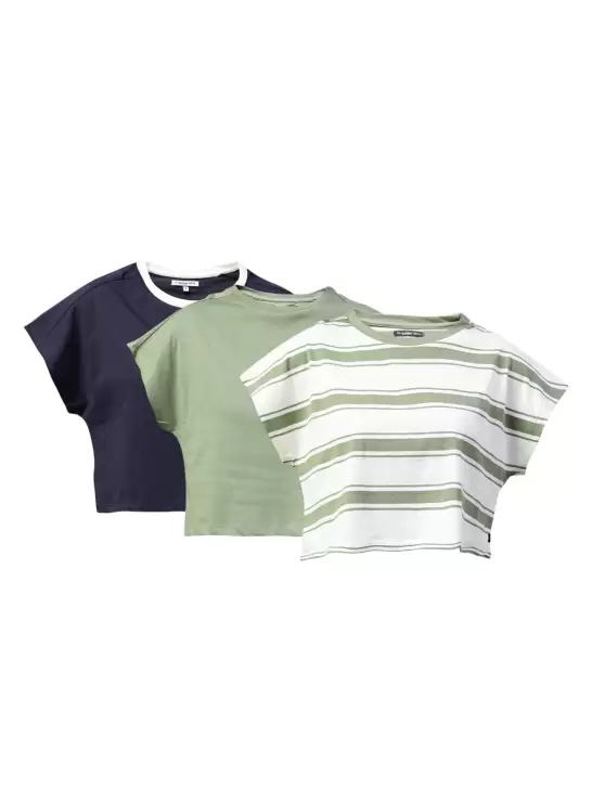 Women Pack of 3 Cotton T-shirt - image 6