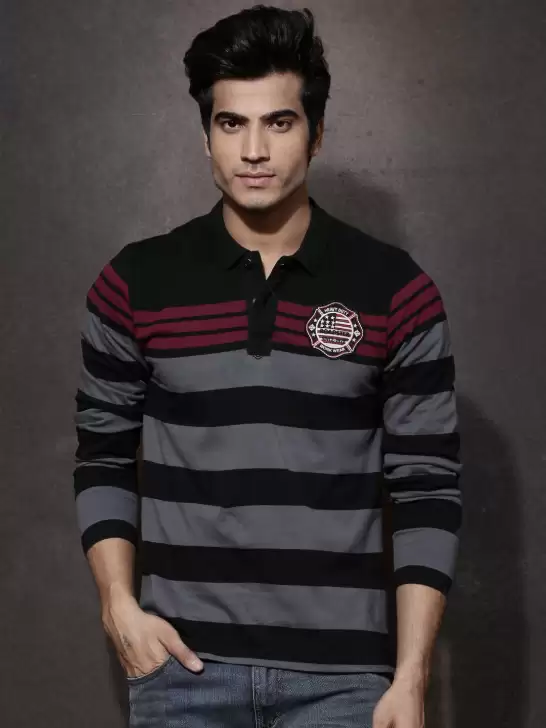 Striped Polo Pure Cotton T-shirt - image 6