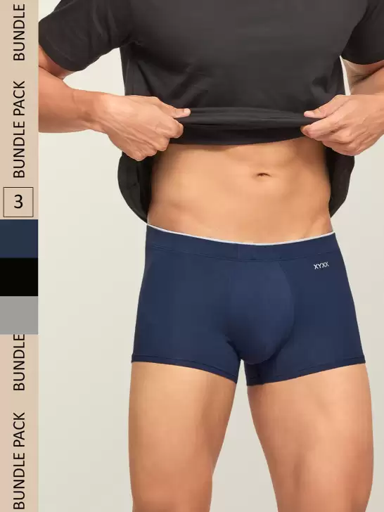 Men Pack of 3 Solid Ultra Soft Antimicrobial Micro Modal Trunks - image 6