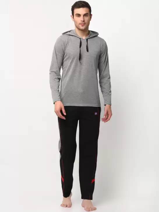 Men Solid Night Suit - image 6