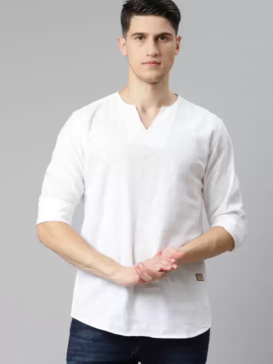 Men Solid Pure Cotton Kurta - image 6