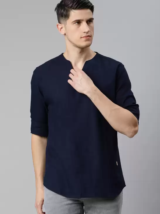 Men Pure Cotton Indigo Kurta - image 6