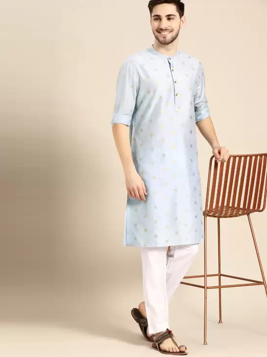 Men Printed Kurta with Pyjamas - image 6