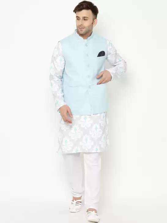 Men Printed Kurta with Pyjamas - image 6