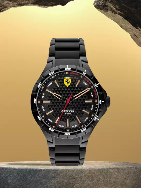 Men Brass Dial & Stainless Steel Straps Watch - image 6