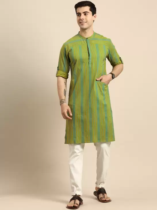 Men Striped Kurta - image 6