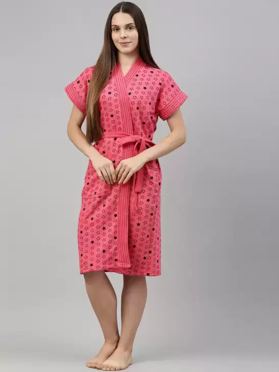 Goldstrom Women Printed Cotton Bathrobe - image 6