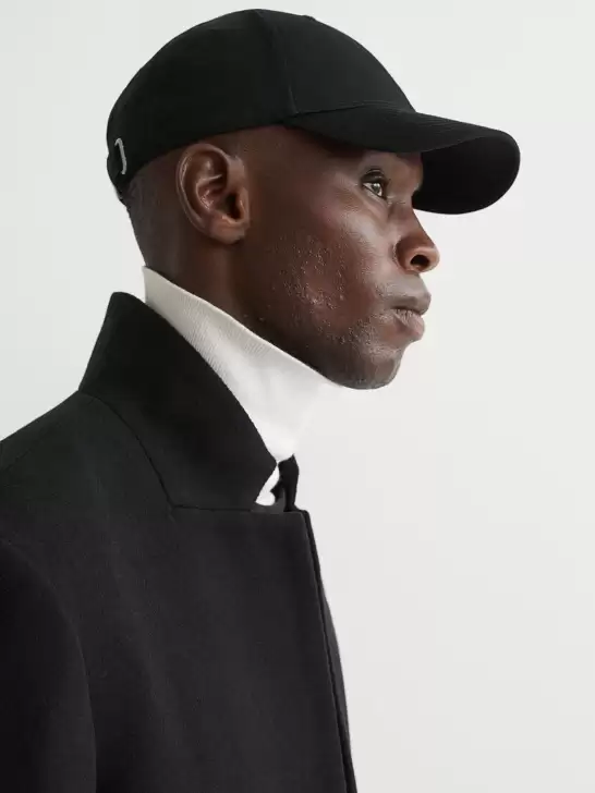 Men Black Cotton Twill Cap - image 6