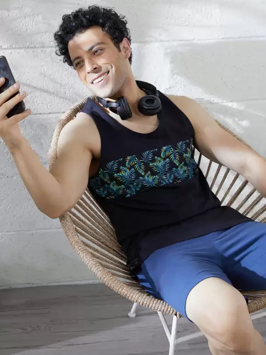 Black Cotton Lounge T-shirt - image 6