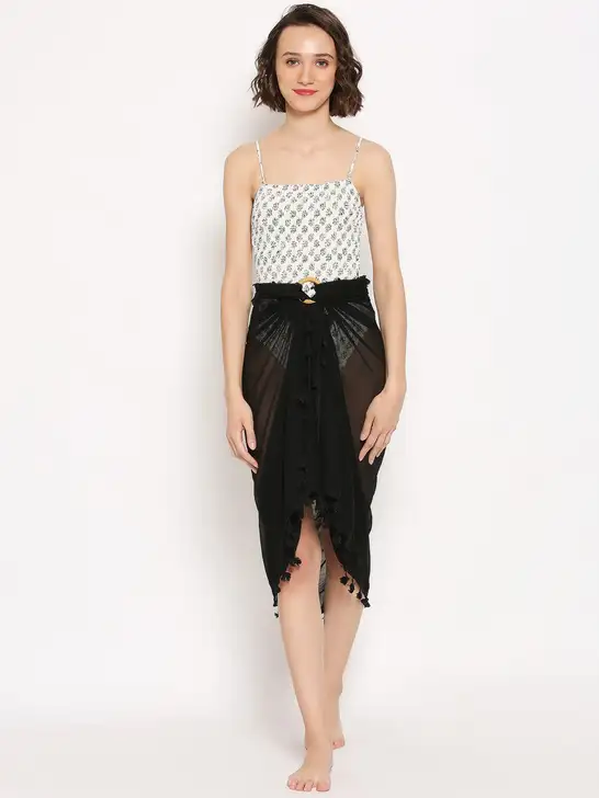 Women Solid Sarong - image 6