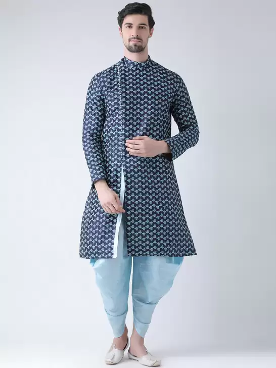 Men Printed Kurta with Patiala - image 6