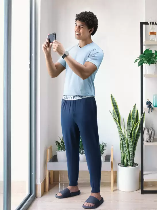Men Solid Lounge Pants - image 6