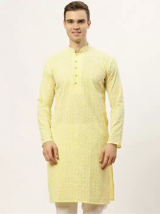Men Embroidered Kurta - image 6