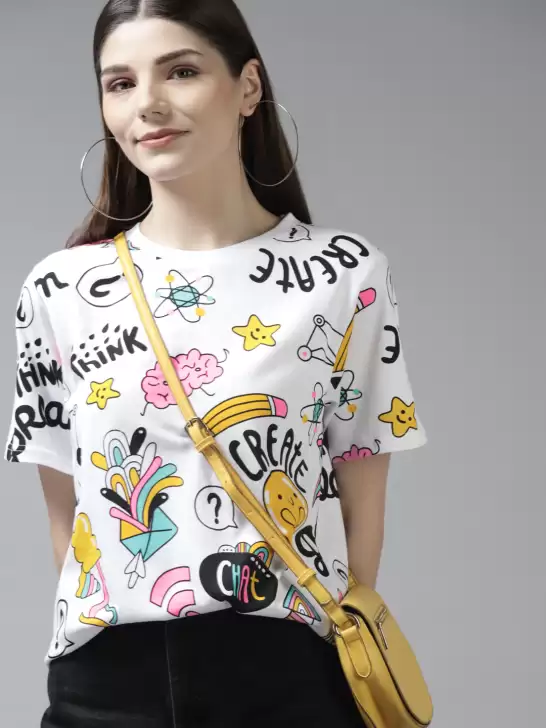 Women Printed Loose T-shirt - image 6