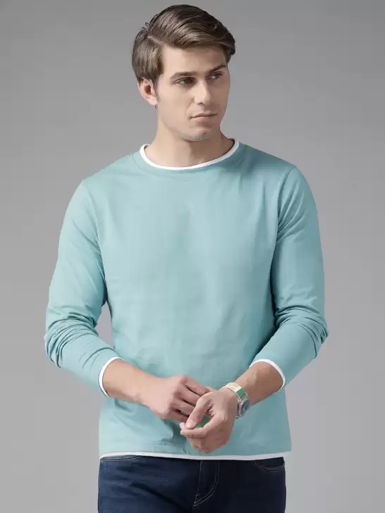 Men Solid T-shirt - image 6