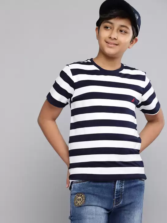 Boys Cotton Striped T-shirt - image 6