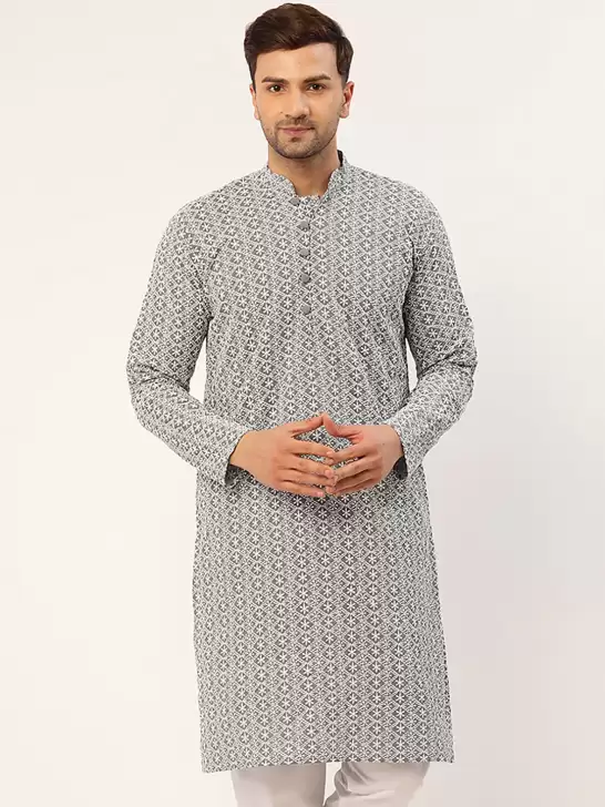 Men Embroidered Kurta - image 6