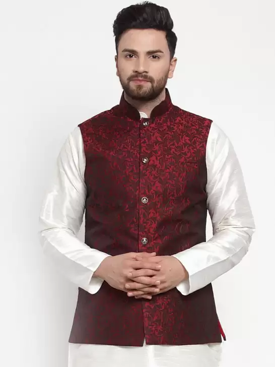Men Embellished Nehru Jacket - image 6