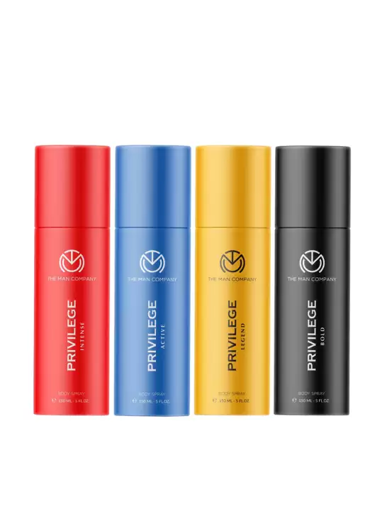 Men Set of 4 Body Sprays