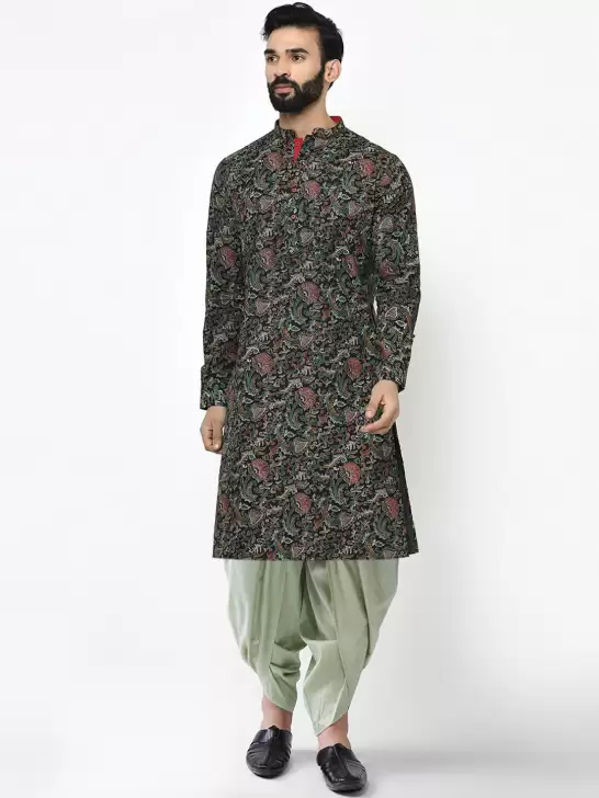 Men Printed Kurta Set - image 6