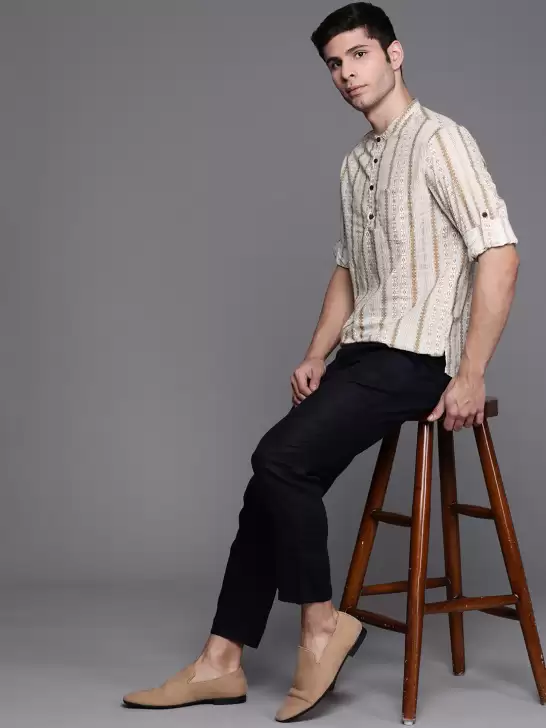 Men Printed Cotton Kurta - image 6