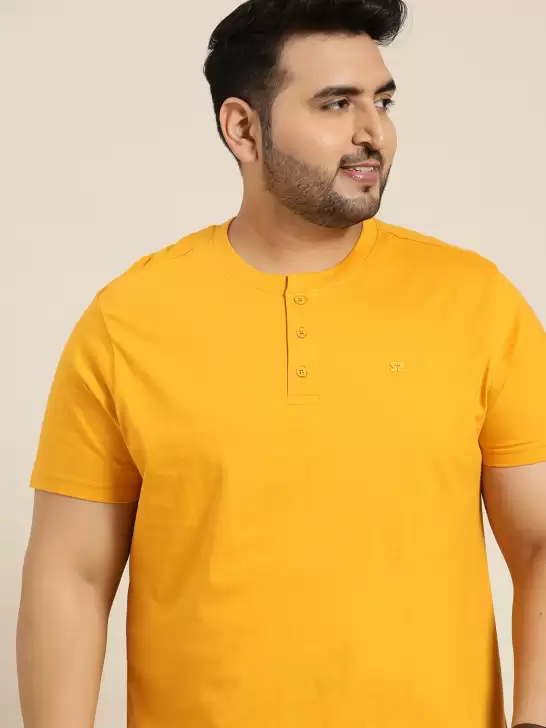 Men Plus Size Solid T-shirt - image 6