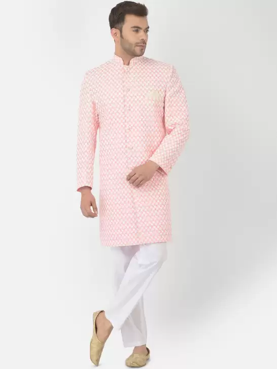 Men Embroidered Kurta with Trousers - image 6