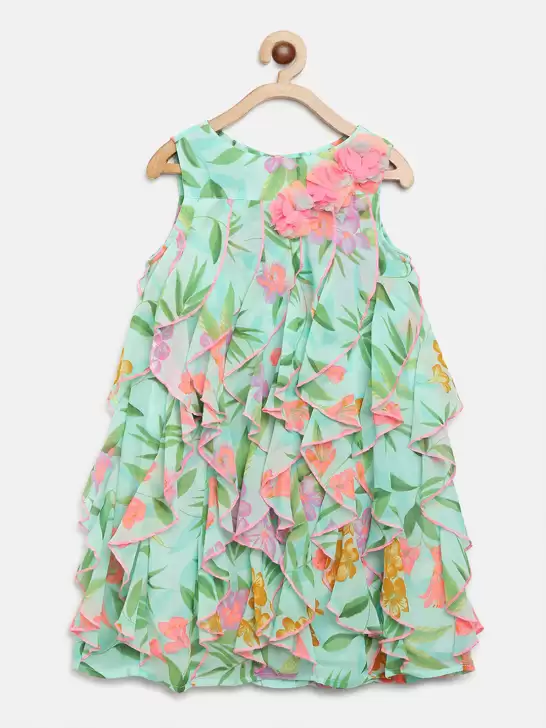 Floral Georgette A-Line Dress - image 6