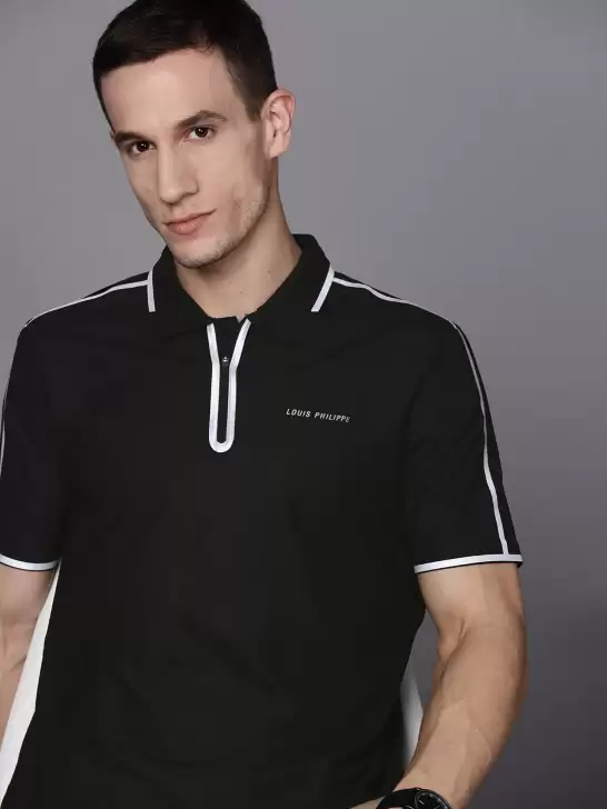 Men Solid Polo Collar T-shirt - image 6