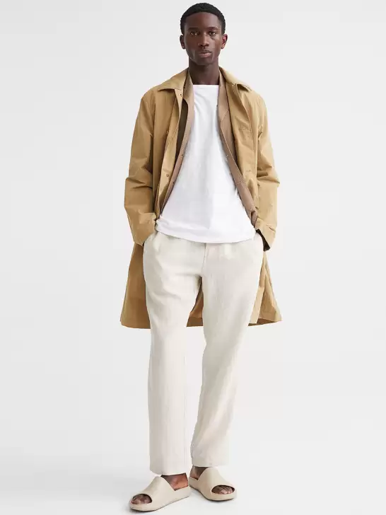 Men Regular Fit Linen Trousers - image 6