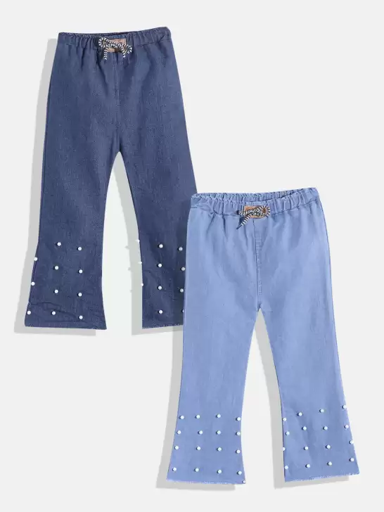 Girls Pack of 2 Cotton Jeans - image 6